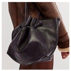 FREE PEOPLE Head Over Heels Tote Black NEW Purse Leather Bohemian Boho Chic